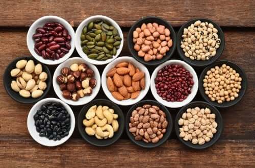 Dried fruits and nuts.