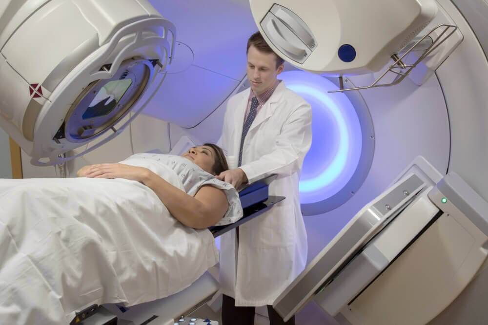 A patient going through radiotherapy.