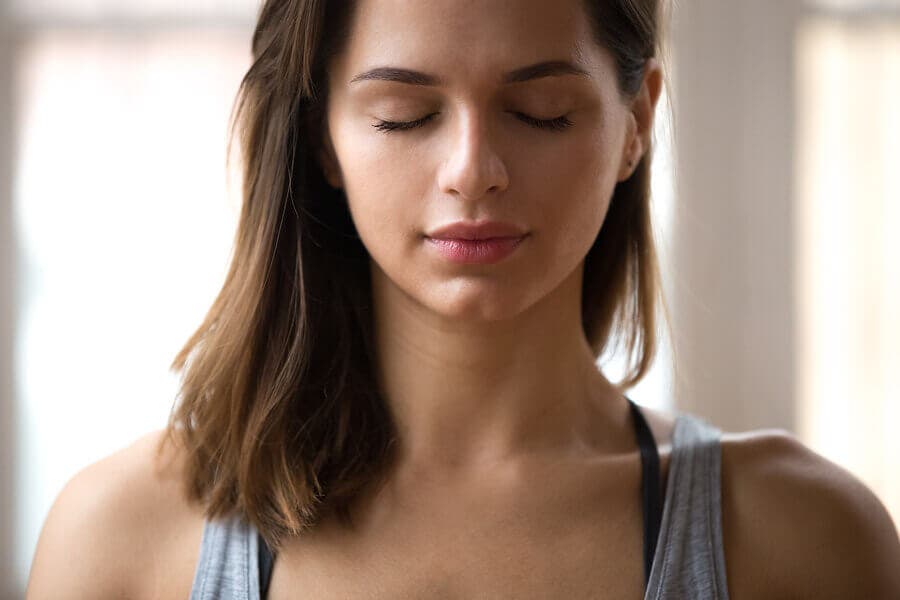 A woman taking time to recognize her emotions.