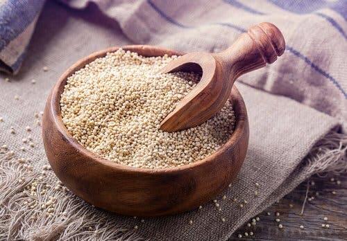 A bowl of quinoa.
