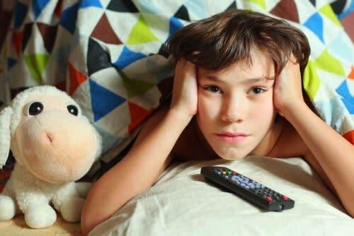 A child watching too much TV.