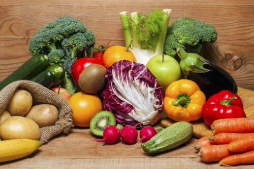 Different fruits and vegetables.