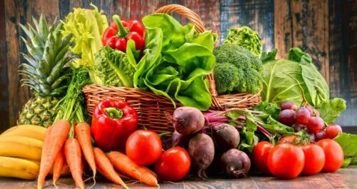 Different fruits and vegetables.