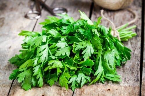 Fresh parsley to regulate your period.