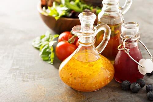 Vinaigrette bottles.