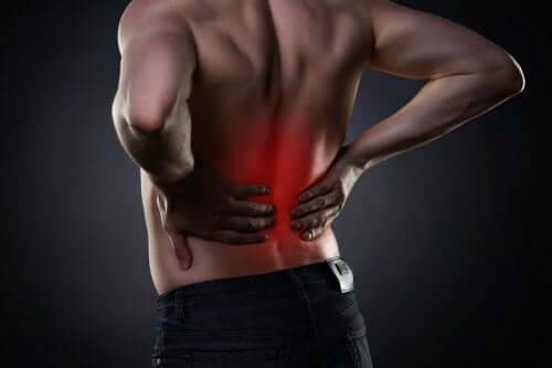 A man with lower back pain.