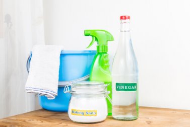 Vinegar and baking soda, you can use to remove limescale.