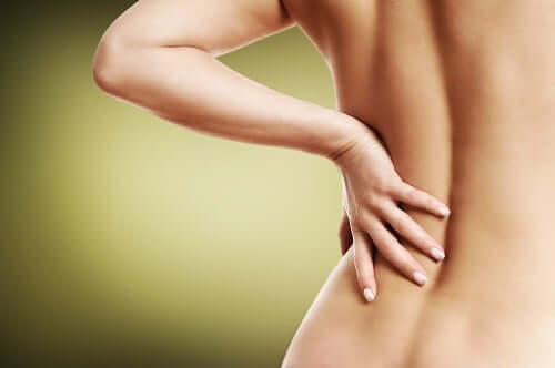 A person with a backache.