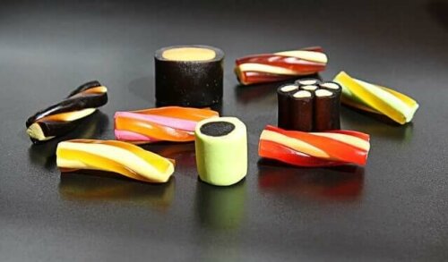 An assortment of licorice candy.