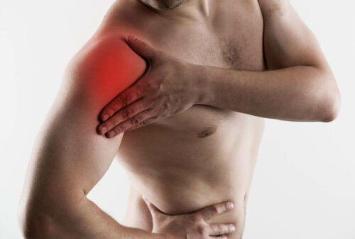 A man with a sore shoulder.