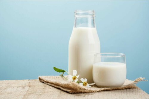 A bottle of milk.