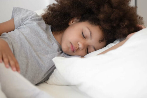 A girl sleeping.