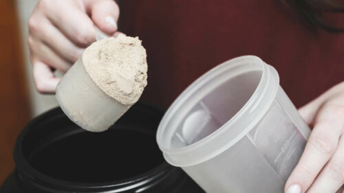 A person making a shake.