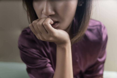A seemingly worried person.