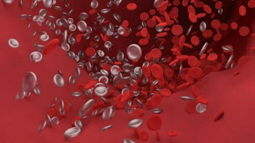 An illustration of blood platelets.