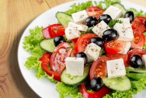 Feta cheese salad.