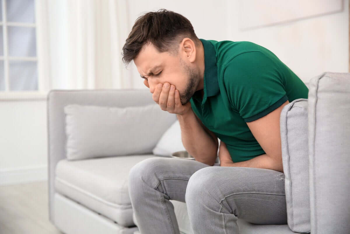 A man after excessive use of apple cider vinegar.