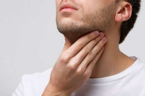 A man with inflamed vocal cords.