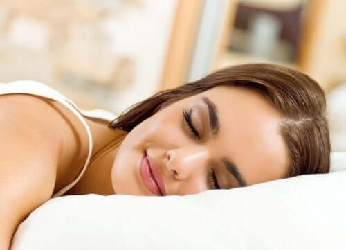 A woman sleeping