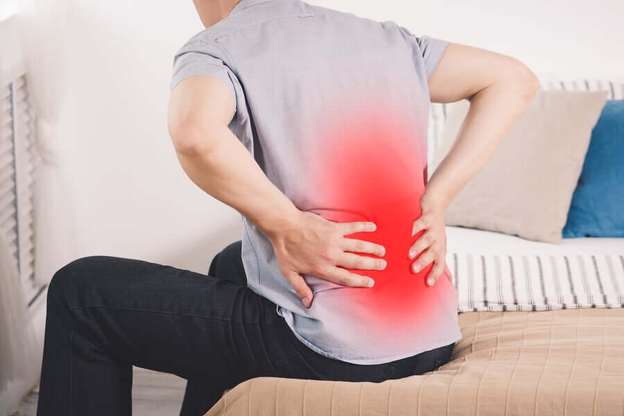 A man with pyelonephritis pain.