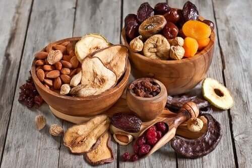 Nuts and dry fruits.