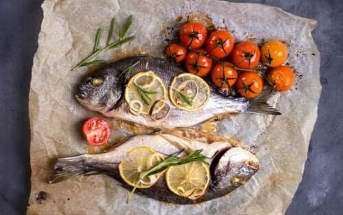 Cooked fish.