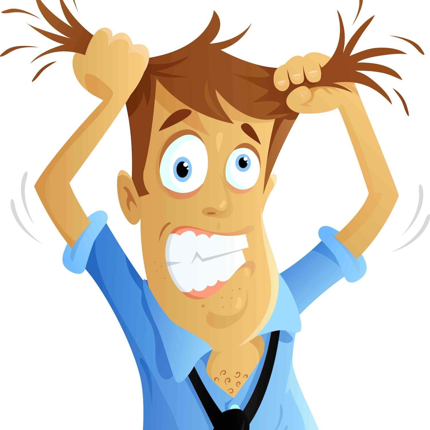 A man with much stress.