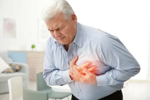 A man with chest pain.
