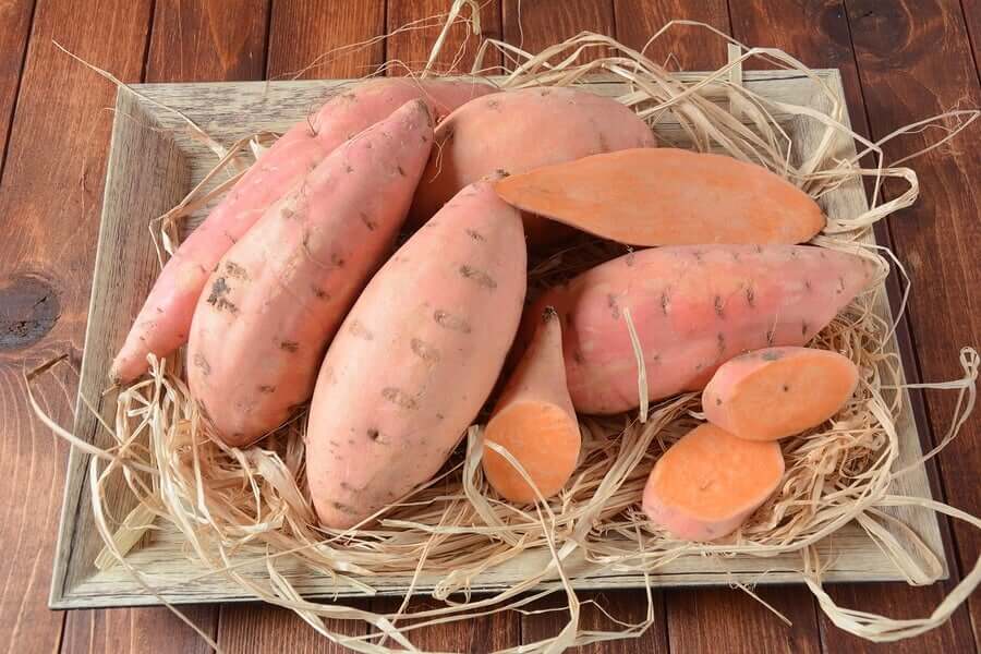 Sweet potatoes are rich in potassium.