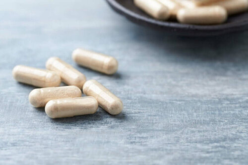 A few capsules of iron supplements.