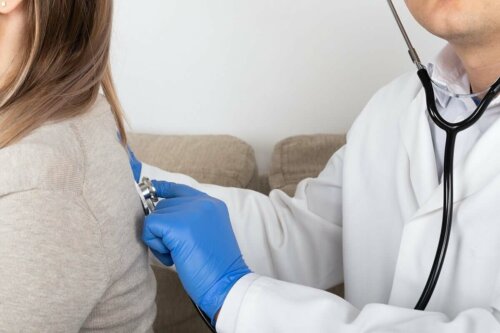 A person undergoing a medical checkup.