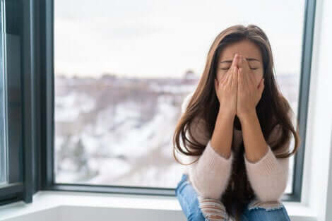 A woman suffering from cabin fever.