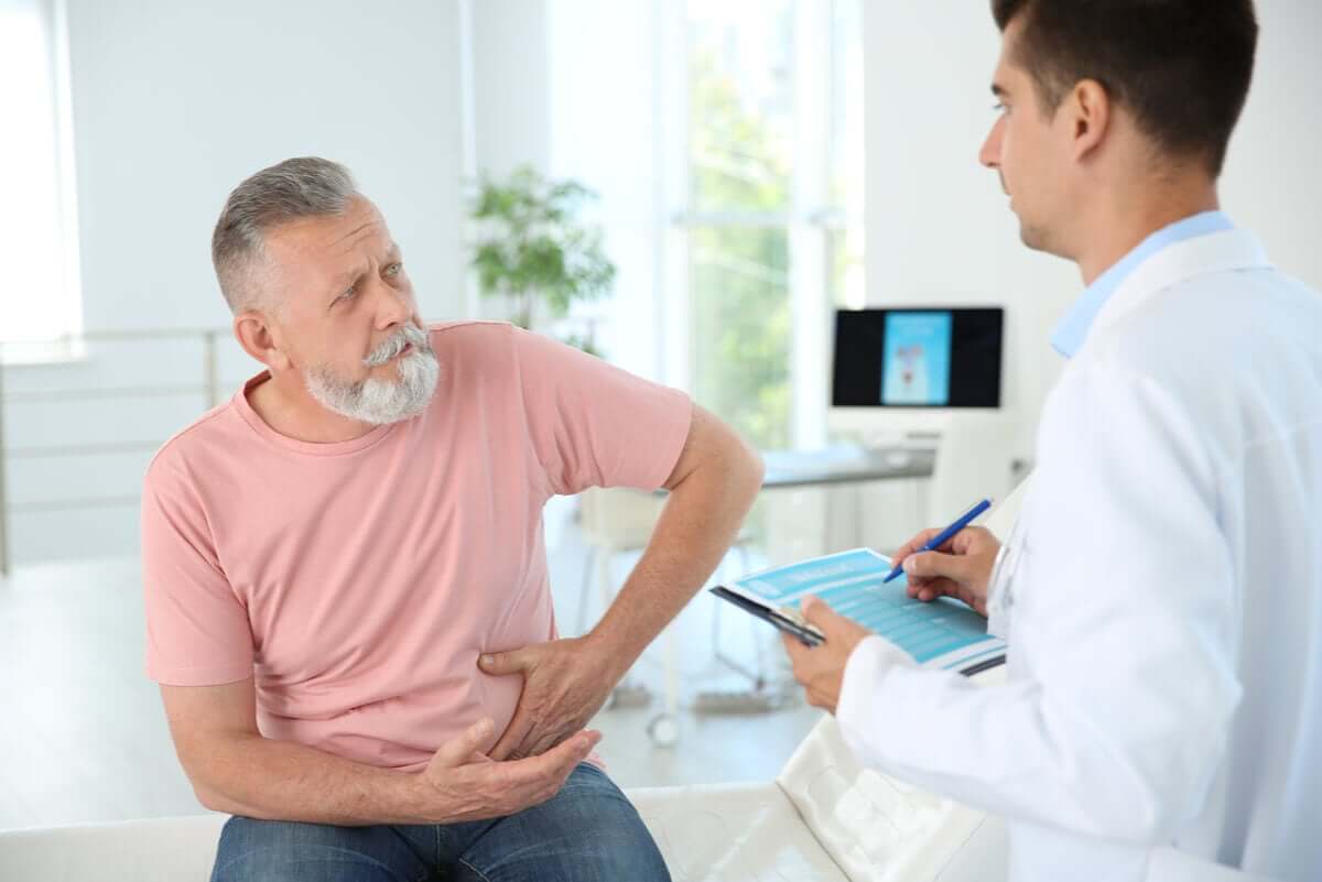 An old man with prostate problems.