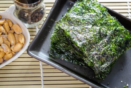 Seaweed on a dish.
