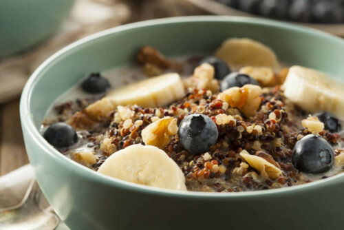 A bowl of cereal.
