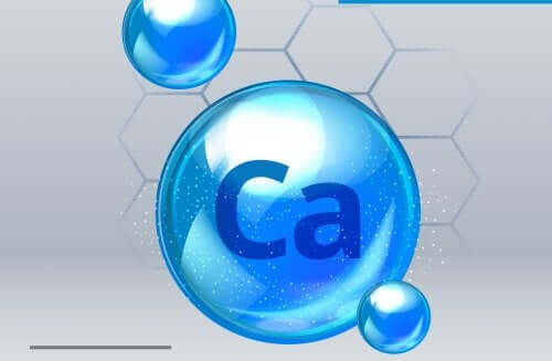 Molecular structure of calcium carbonate.