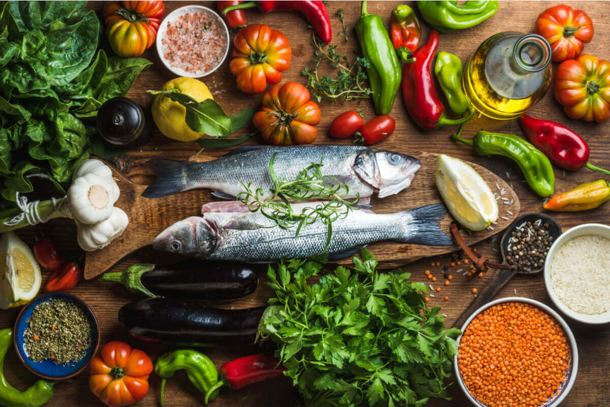 Parts of the mediterranean diet.