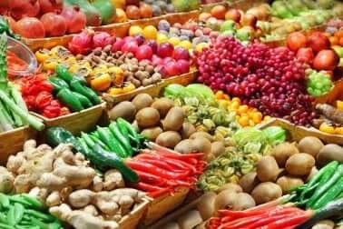 Some fruits and vegetables.