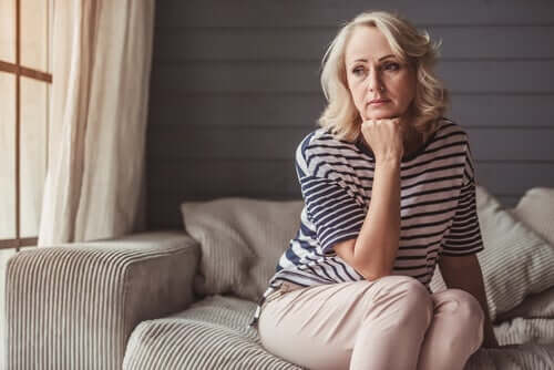 A woman concerned about climacteric and menopause.