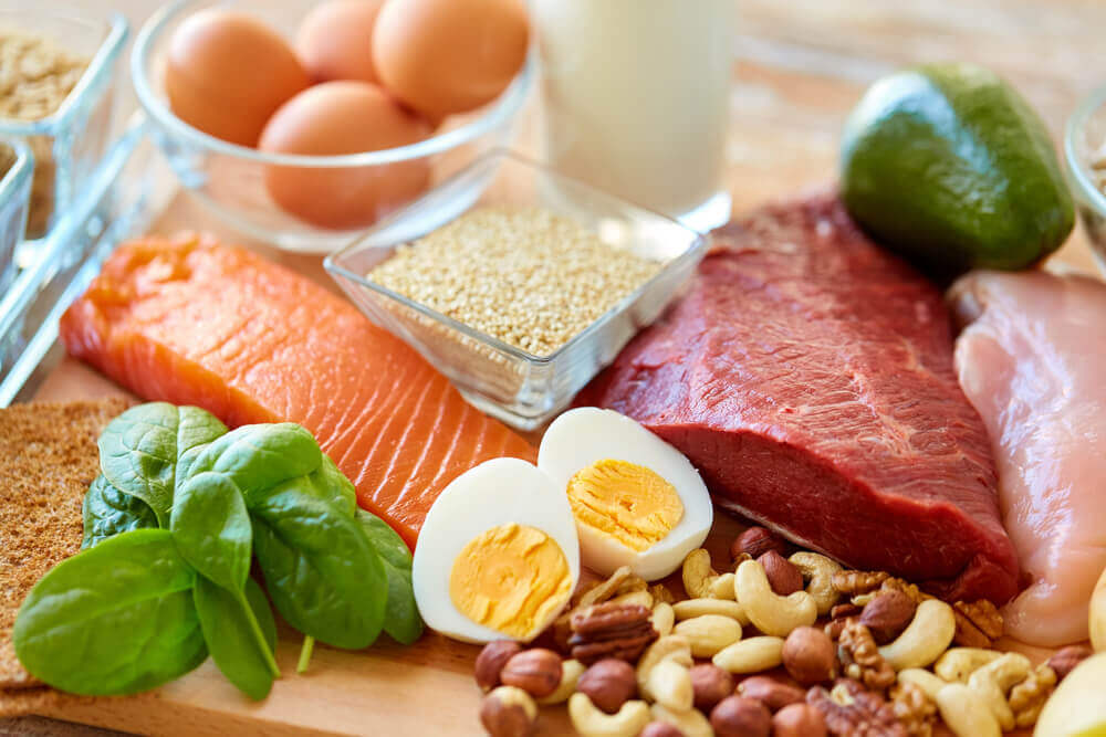 High protein foods.