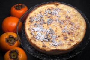 A Recipe for a Chocolate-Persimmon Custard Pie