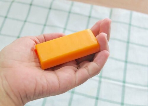 A person holding a box.