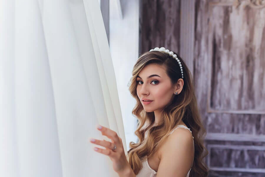 A bride on her wedding day.
