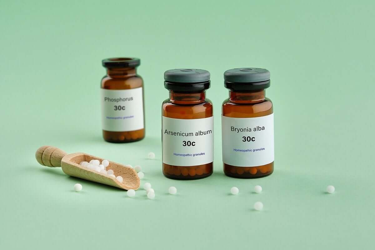 Jars of Bryonia alba.