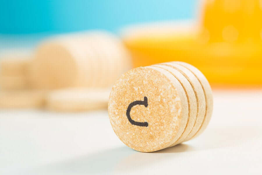 Vitamin C -tablett.