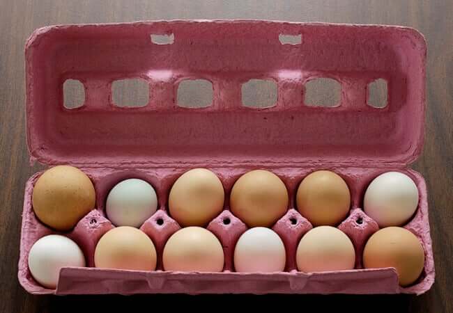 Lagerung von Eiern: Eierkarton