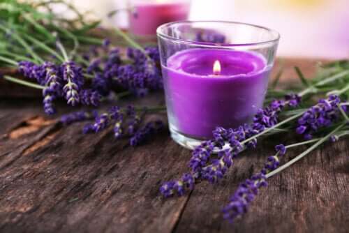 How to Make a Decorative Candle With Lavender Flowers