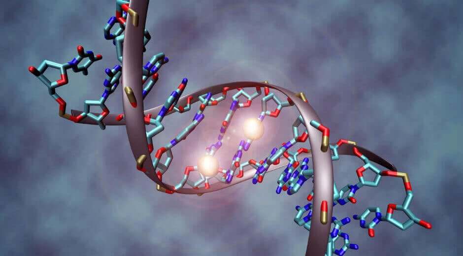 En grafikk av DNA.