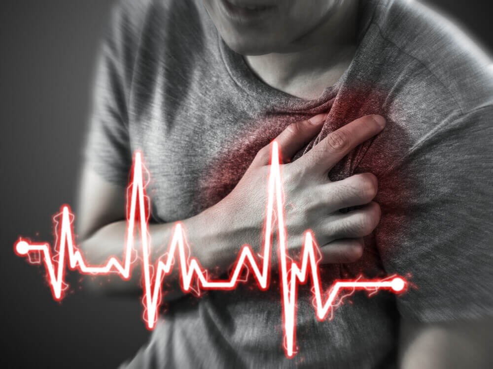 A person having a heart attack.