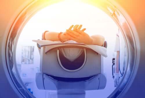 An MRI machine.